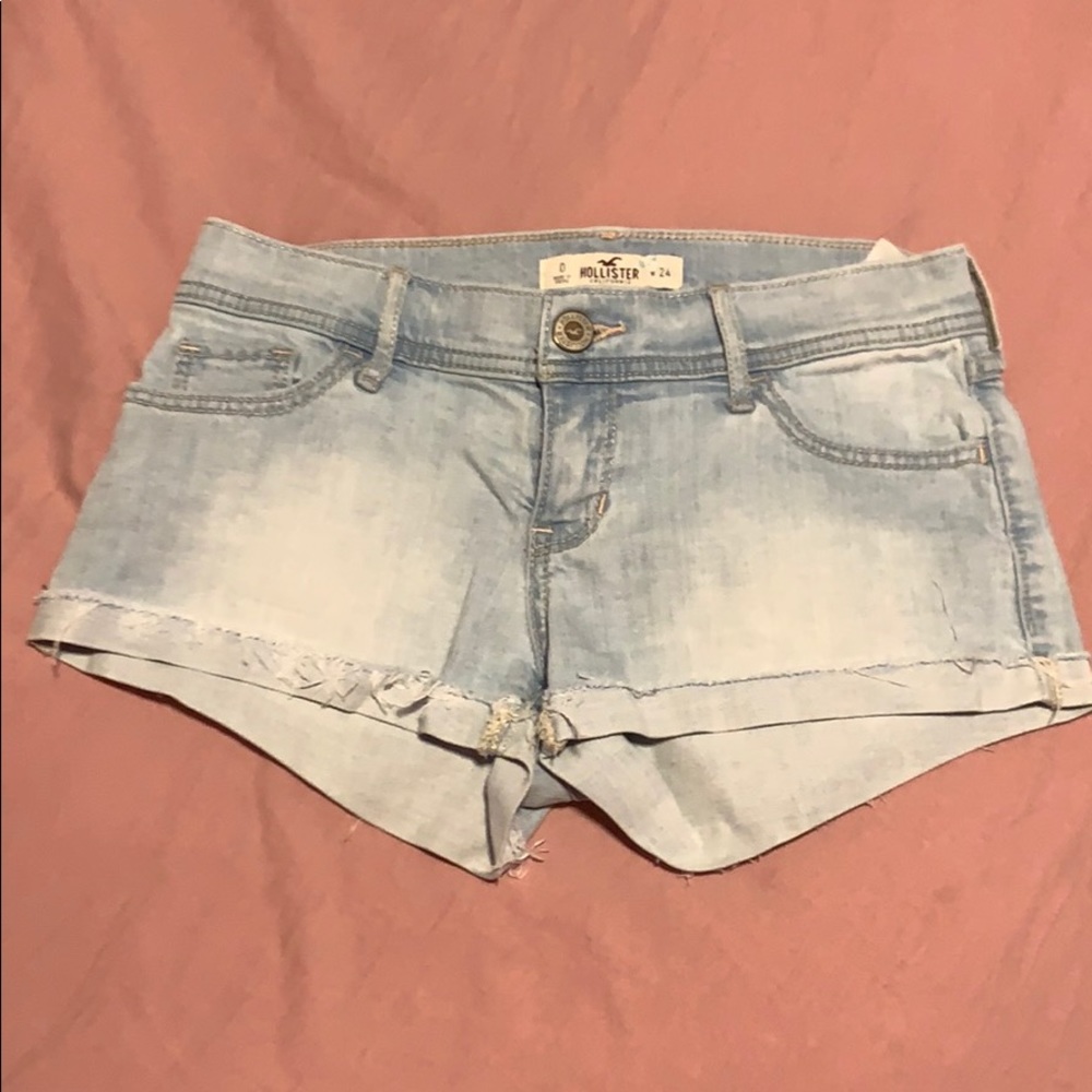 Hollister light wash denim shorts
